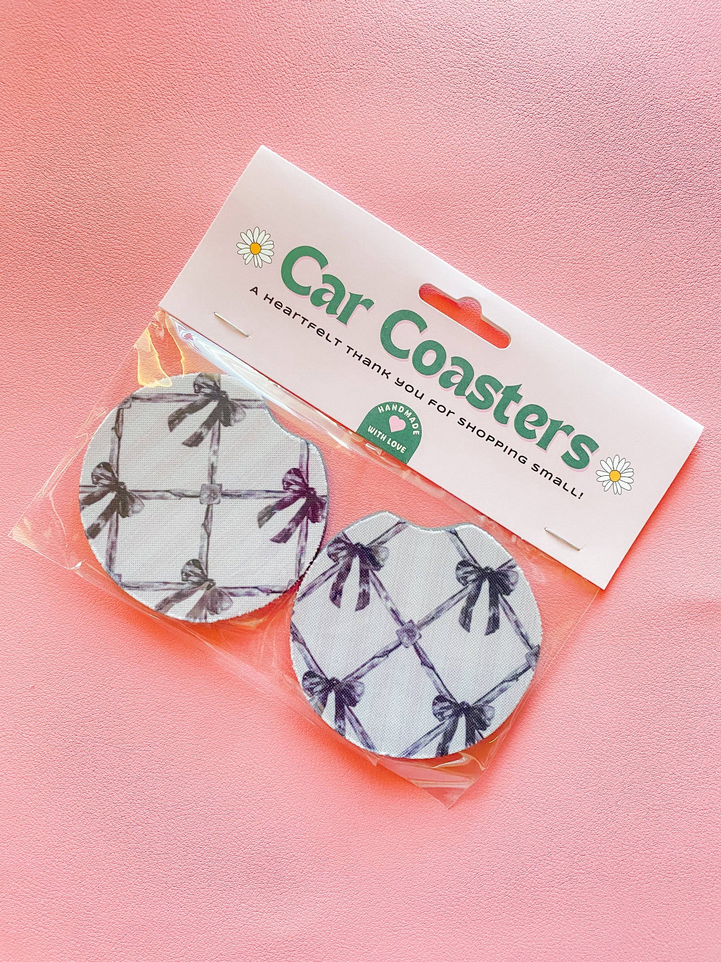Goth Bows Car Coasters