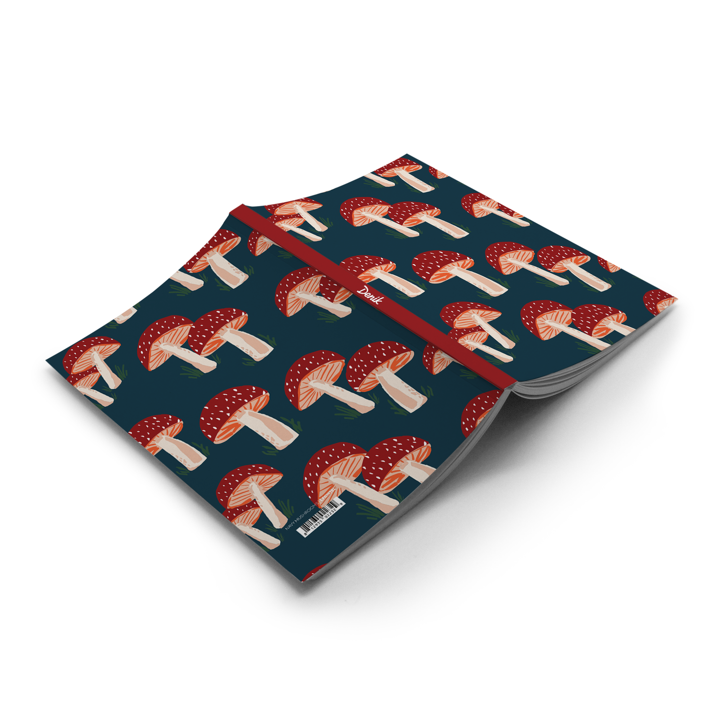 Navy Mushrooms Layflat Journal Notebook