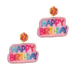 Happy Birthday Dangle Earrings