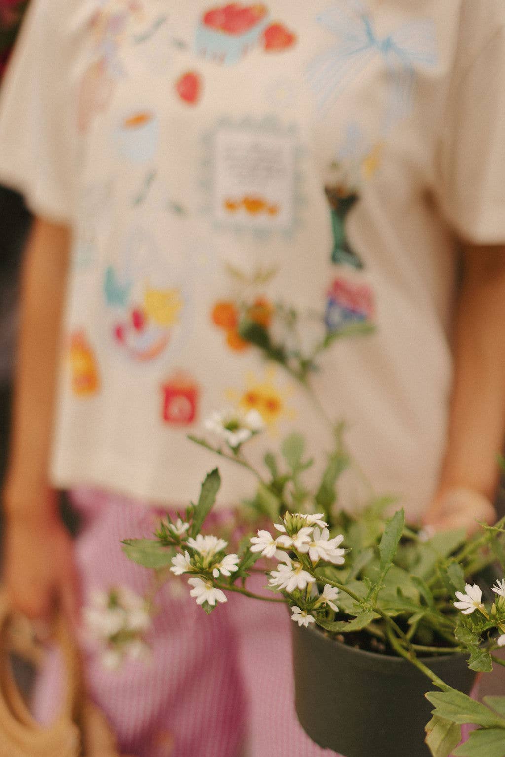 Summer Collage Mid Crop Graphic Tee : 3x