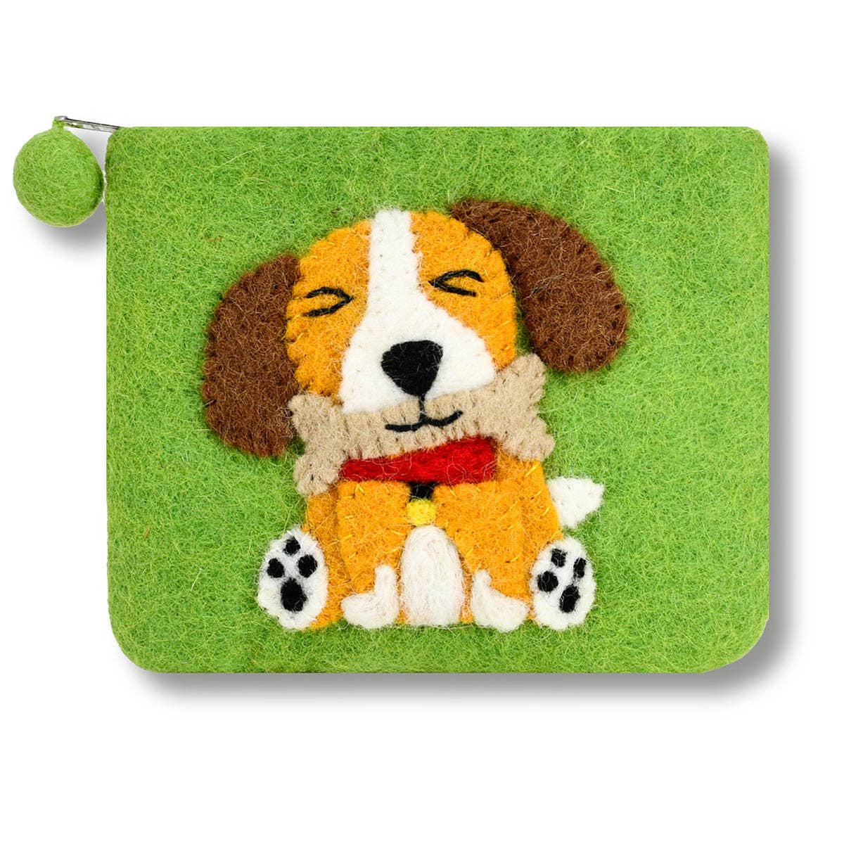 Felted Cute Dog Coin Purse