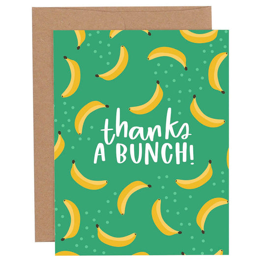 Thanks A Bunch Bananas Thank You Greeting Card