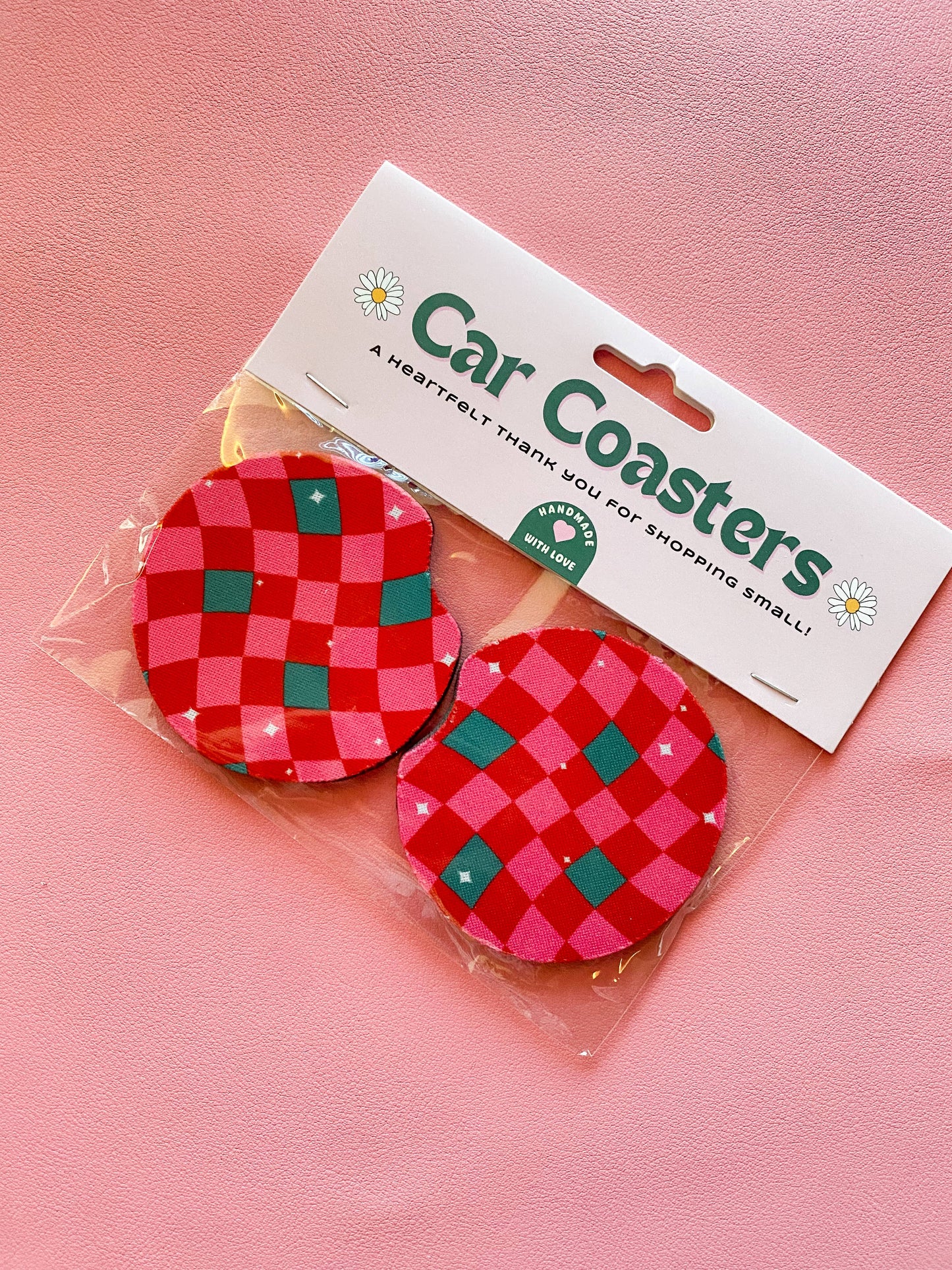 Christmas Vibes Car Coasters