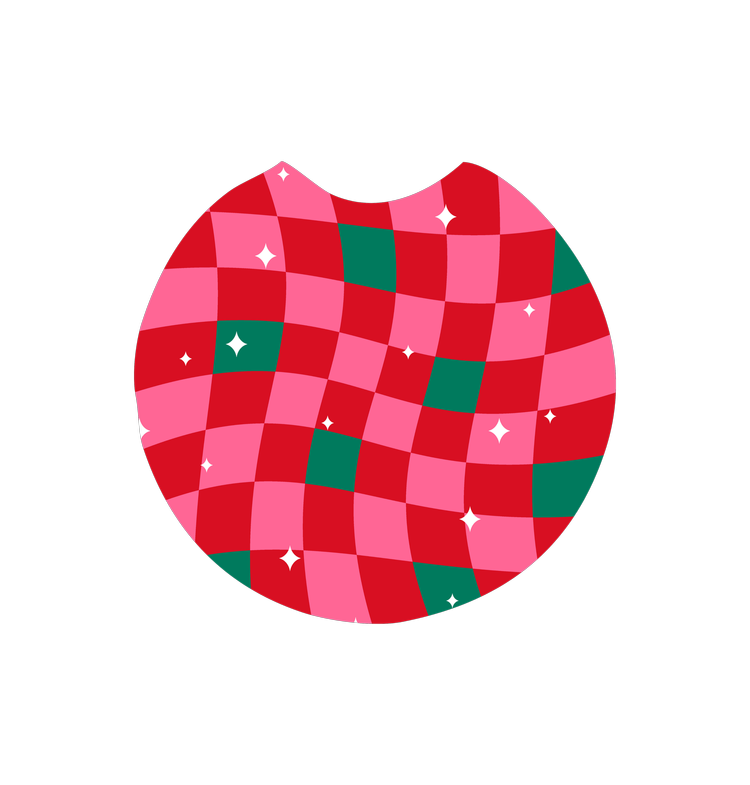 Christmas Vibes Car Coasters