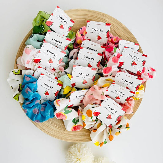 "You're One in a Melon" Thank You Scrunchies | Cute Fruit