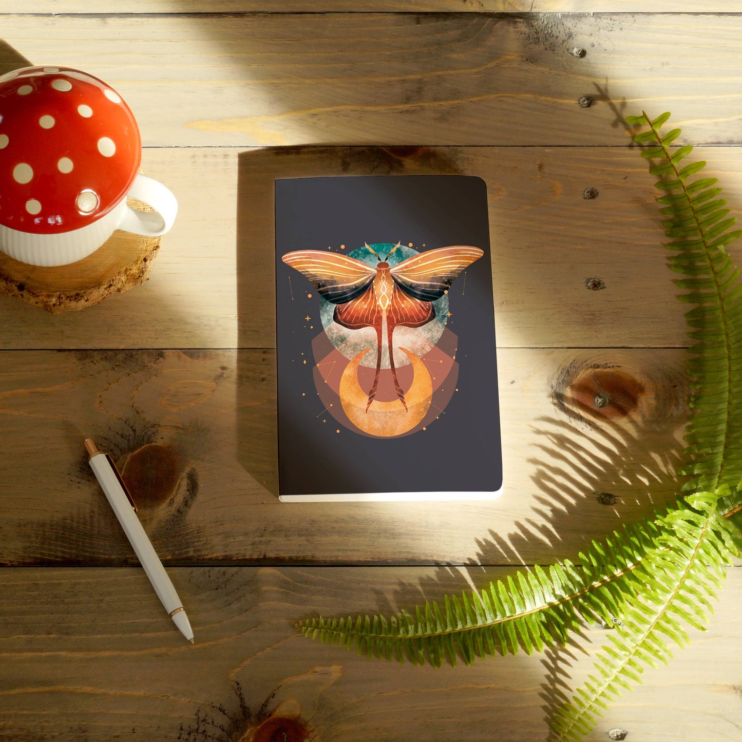 Cosmic Moth Layflat Journal Notebook