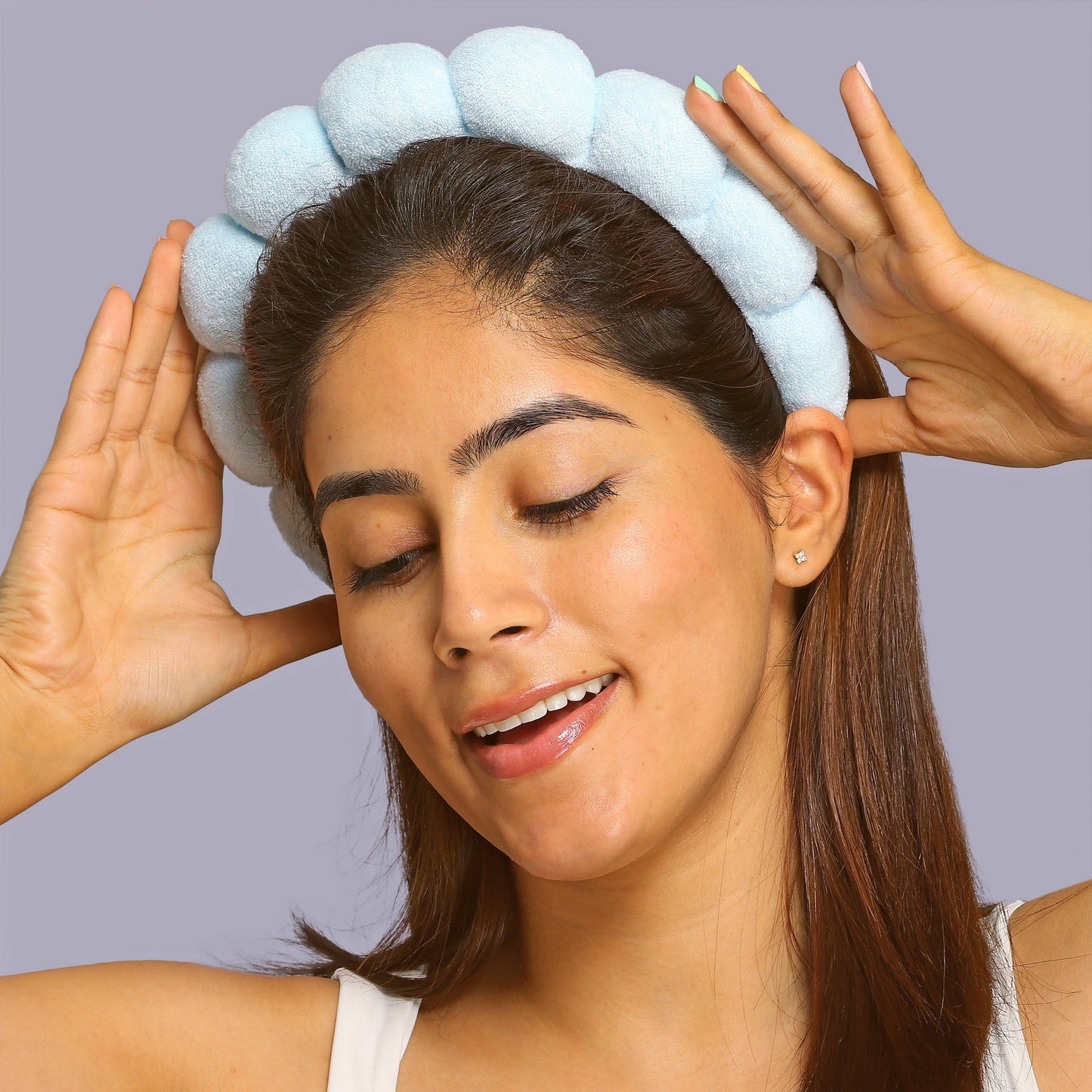 Bubble Skincare Headband For all Hair Types - (Pink)