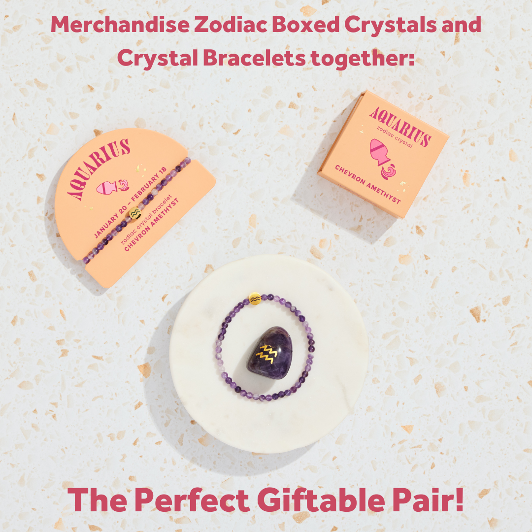 Aquarius Boxed Zodiac Crystal