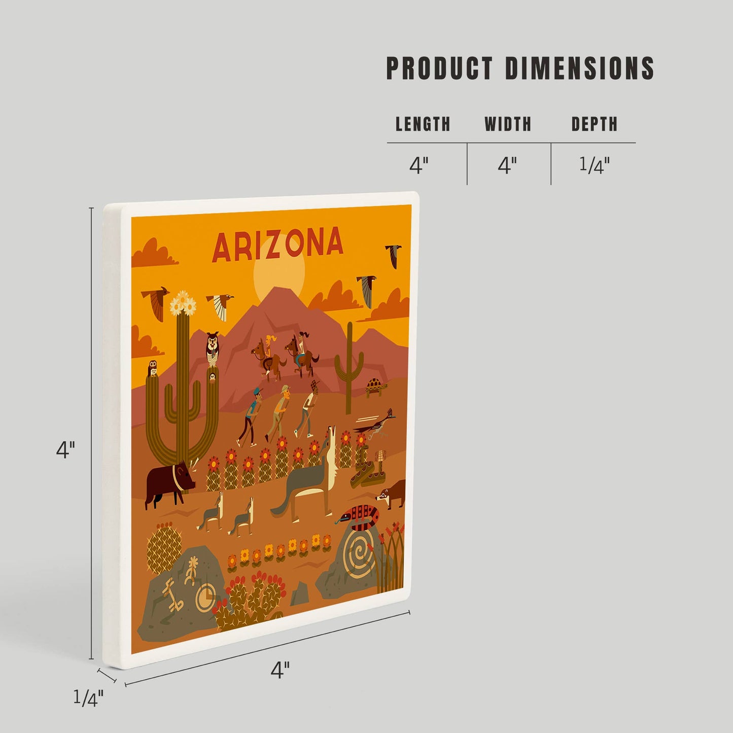 CERAMIC COASTER Arizona, Geometric 2