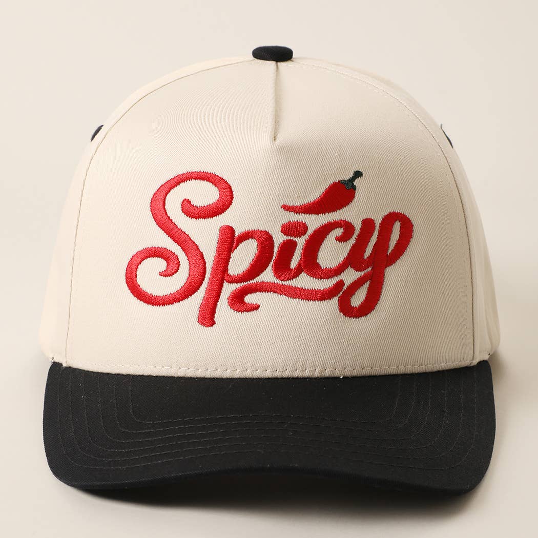 Spicy Chili Pepper Embroidered Two-Tone Trucker Hat