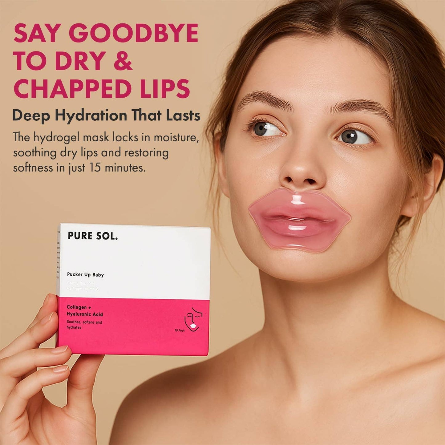 Pucker Up Baby - Cherry Blossom Hydrogel Collagen Lip Mask