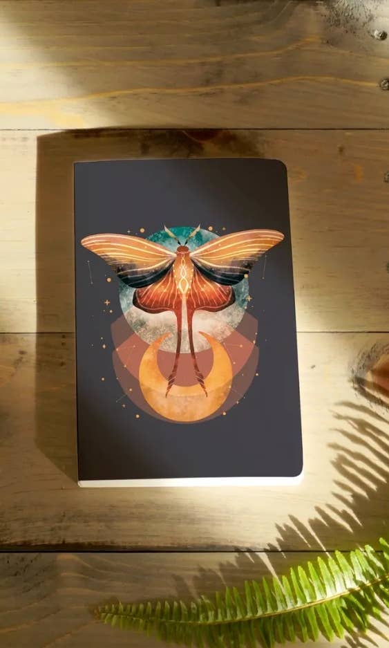 Cosmic Moth Layflat Journal Notebook