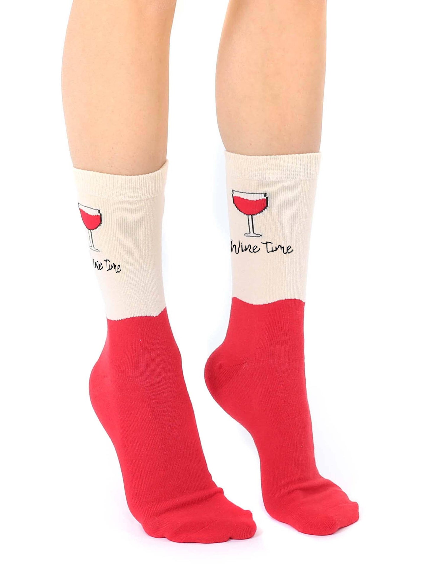 Wine Glass Crew Socks