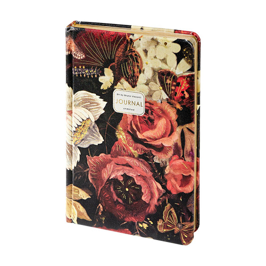 A5 Vegan Leather Hardcover Daily Planner -Lush Bouquet