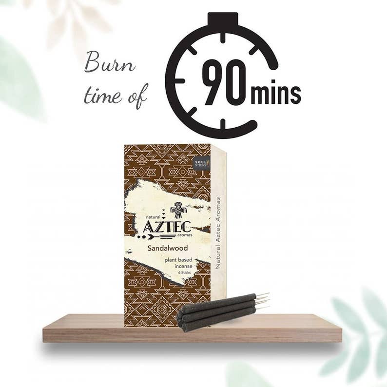 AZTEC - Sandalwood Plant Based Incense (6)