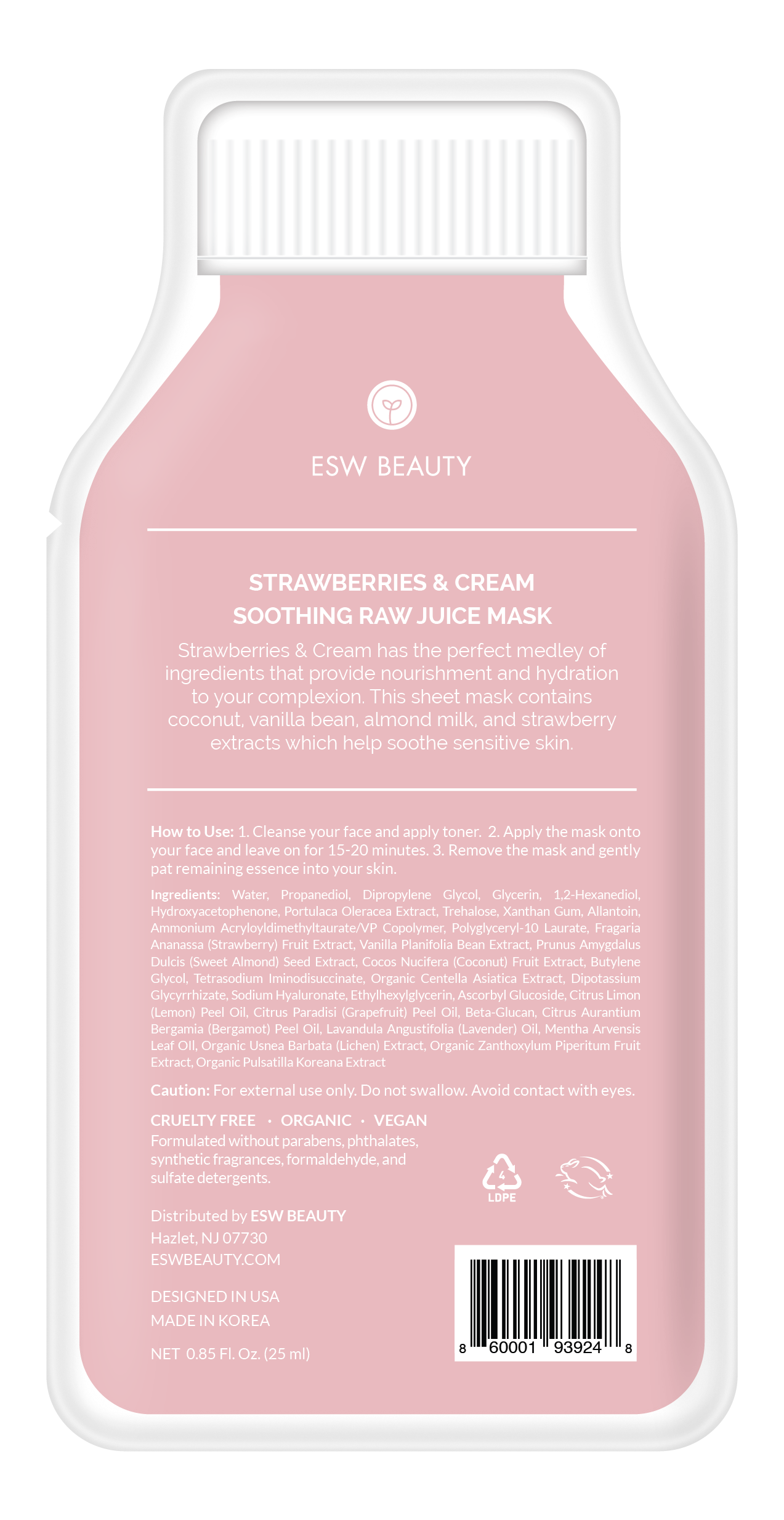 Strawberries and Cream Soothing Raw Juice Sheet Mask