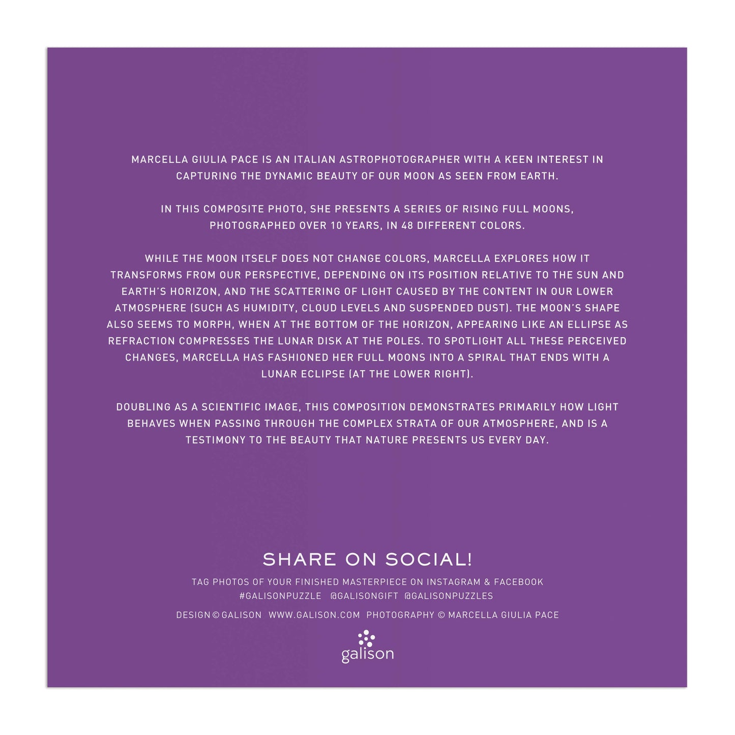 Colors of the Moon 500 Piece Puzzle