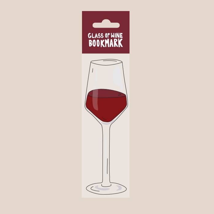 Glass of Wine Bookmark (it's die cut!)
