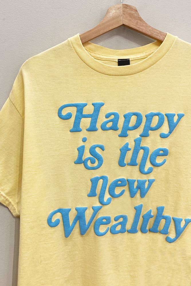 Happy Puff-Print Tee : LEMON MERINGUE / OVERSIZED / SM