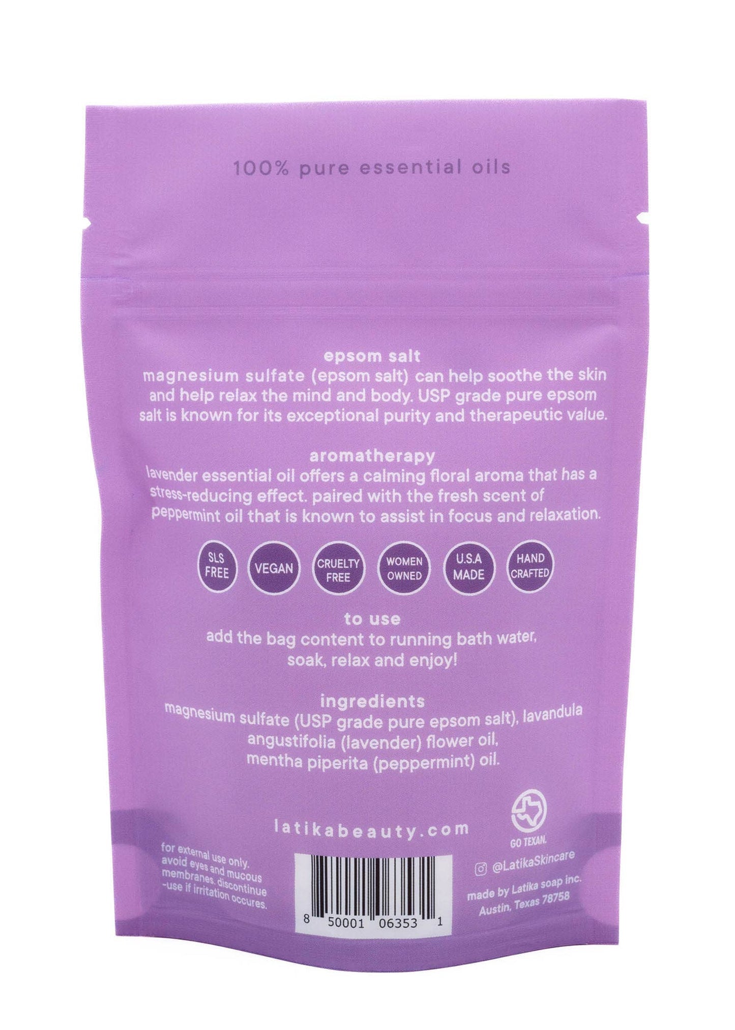 Calm โ Lavender Mint Epsom Salt Soak