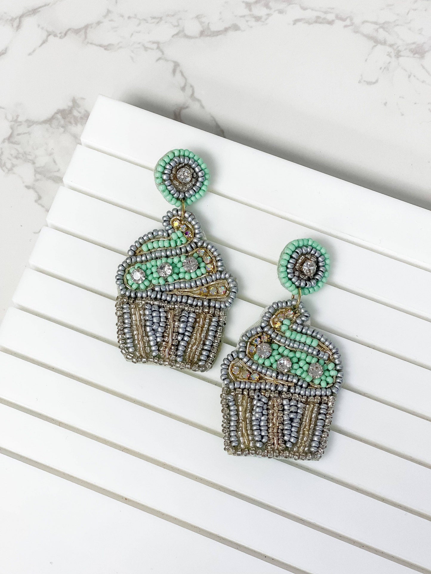 Glitzy Cupcake Earrings