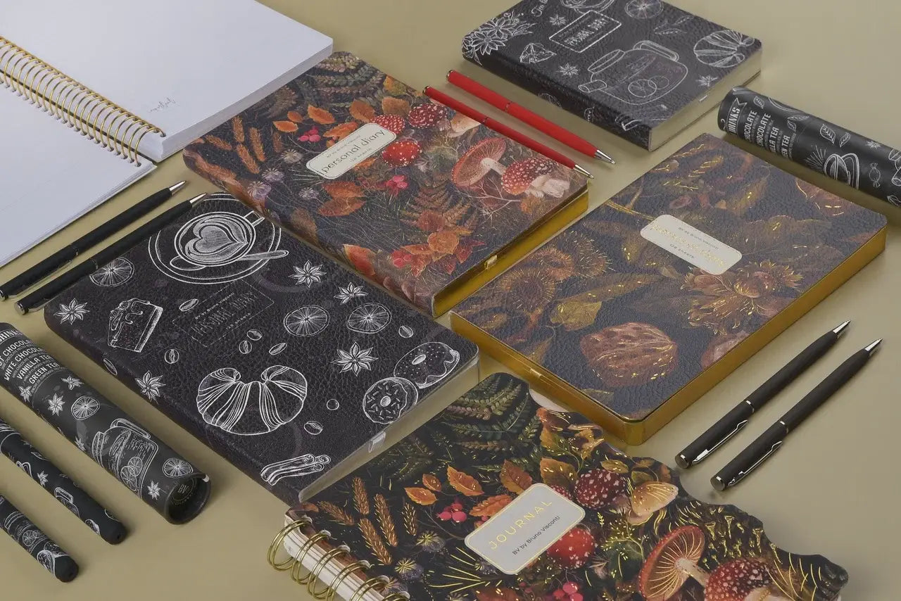 A5 Vegan Leather Daily Planner - Forest Flora