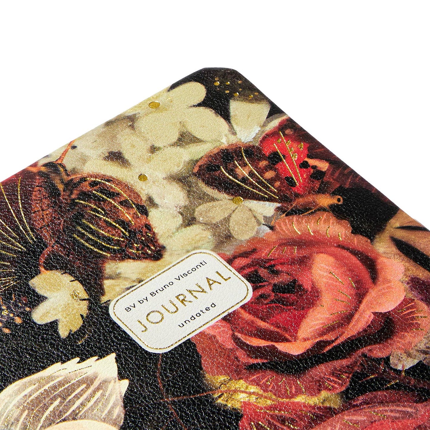 A5 Vegan Leather Hardcover Daily Planner -Lush Bouquet