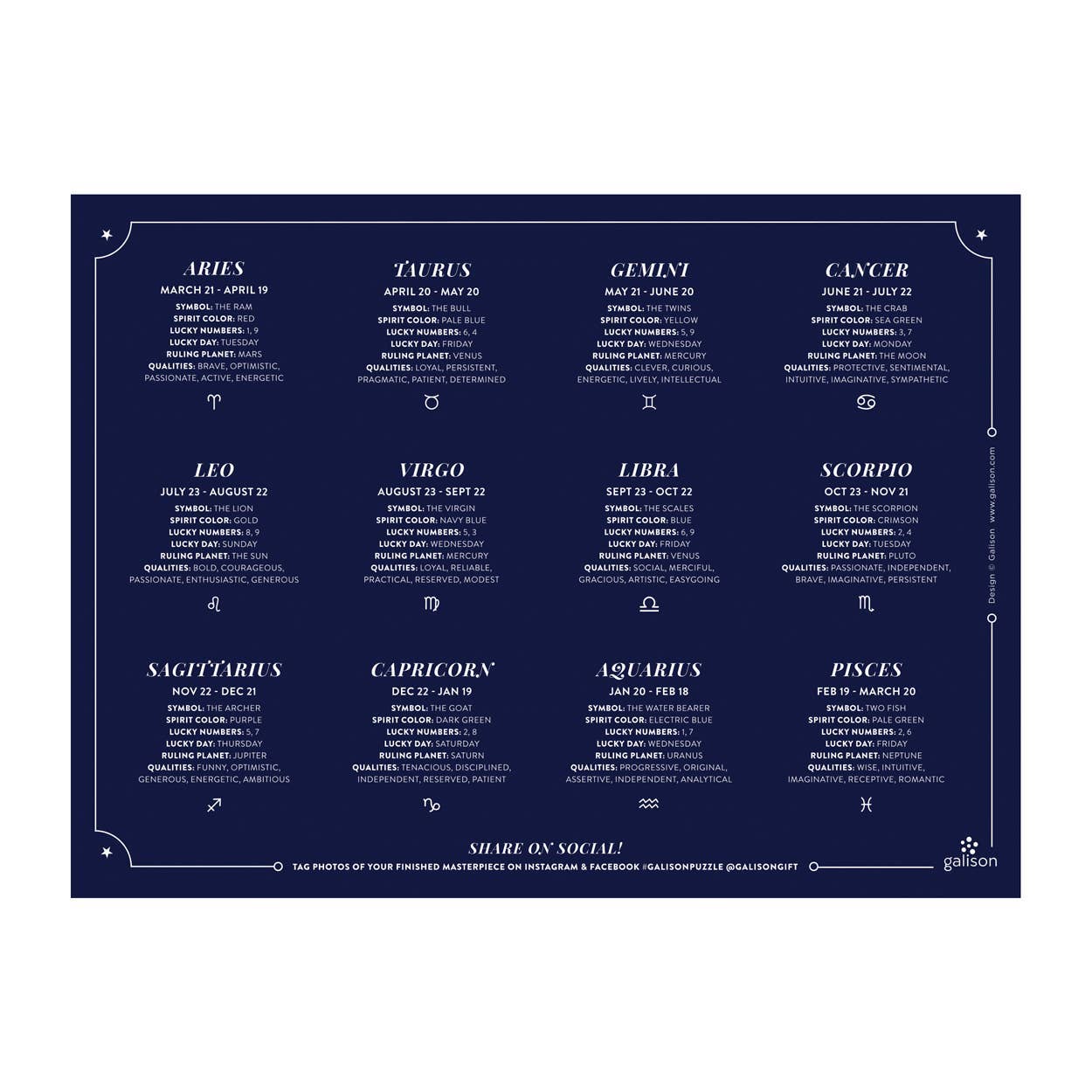Astrology 1000 Piece Foil Puzzle
