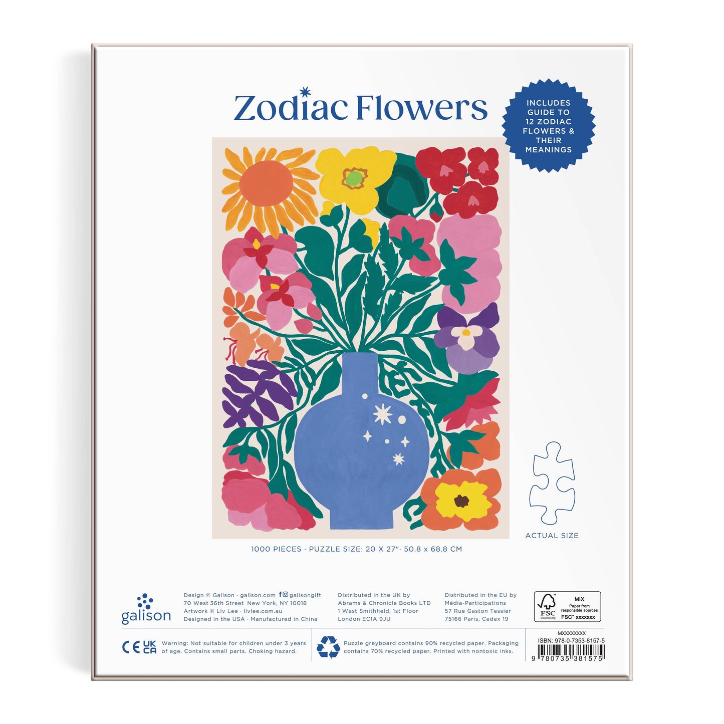 Zodiac Flowers 1000 Piece Puzzle