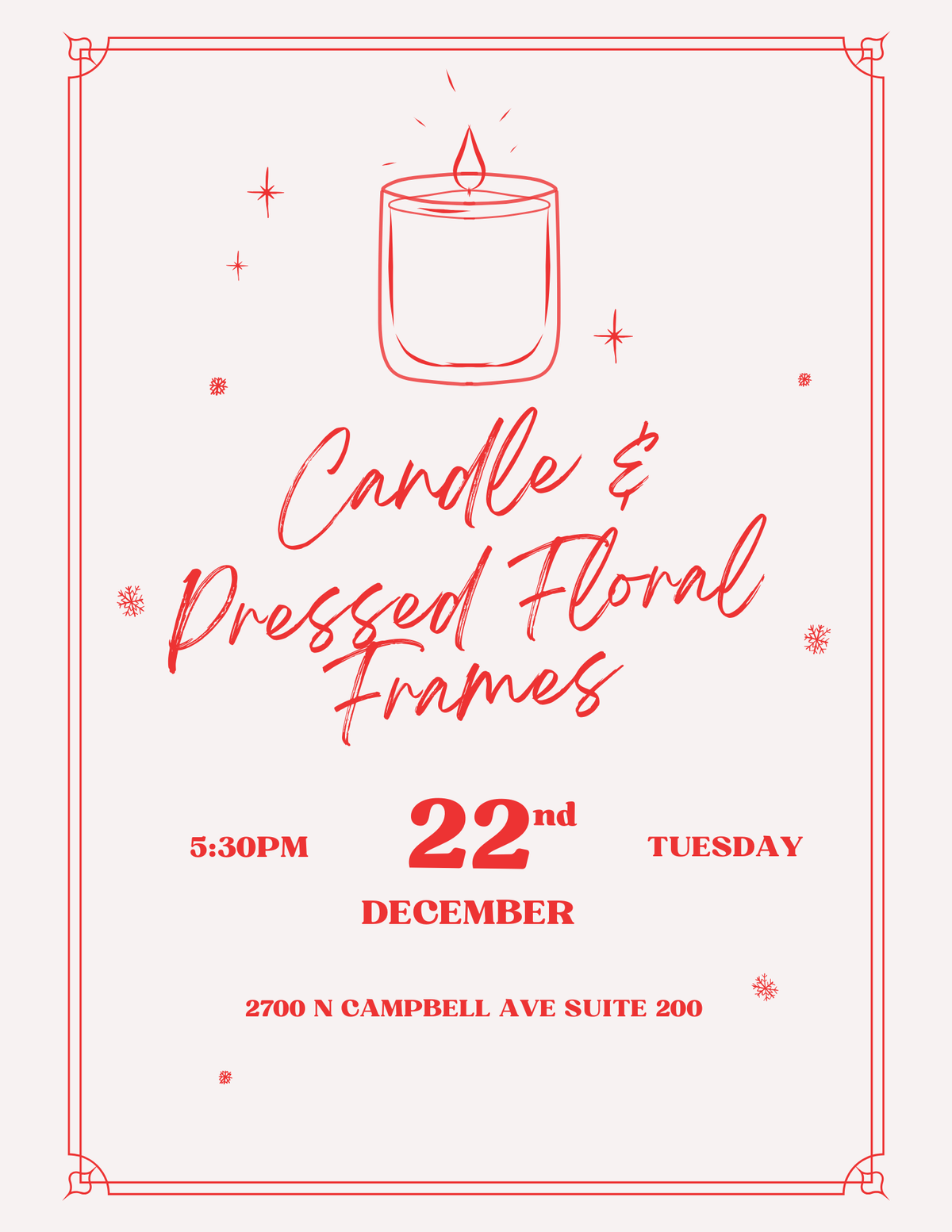 12/22 9oz Candle and Pressed Floral Photo Frames