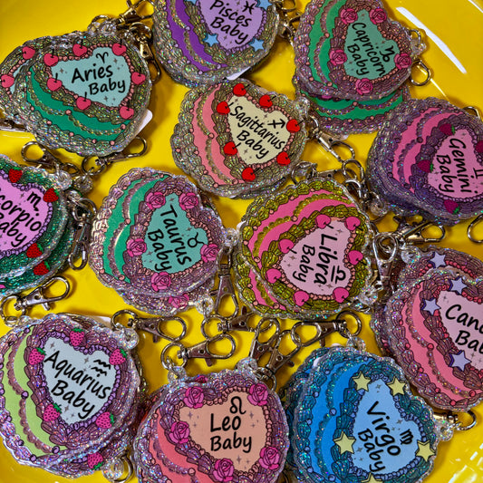 Zodiac Baby Keychain