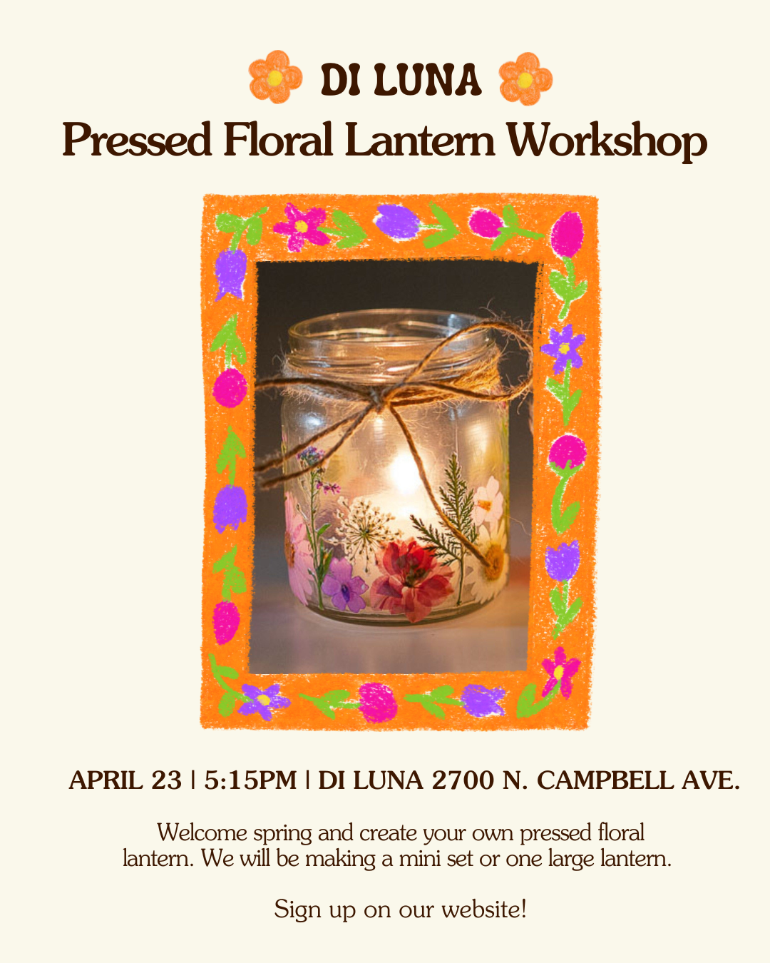 Pressed Floral Lantern Workshop