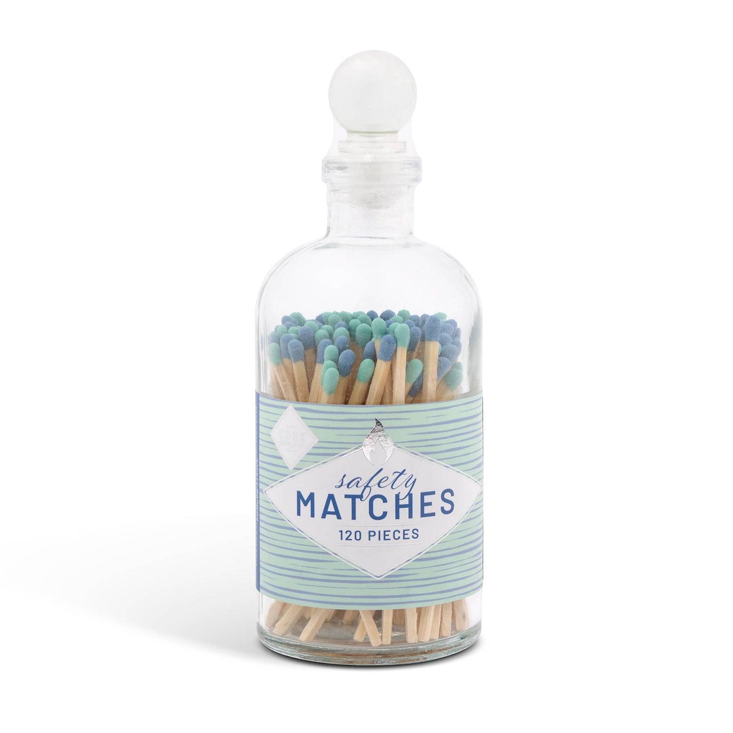 Set of 120 4in Matches in Glass Jar - TL/SKY