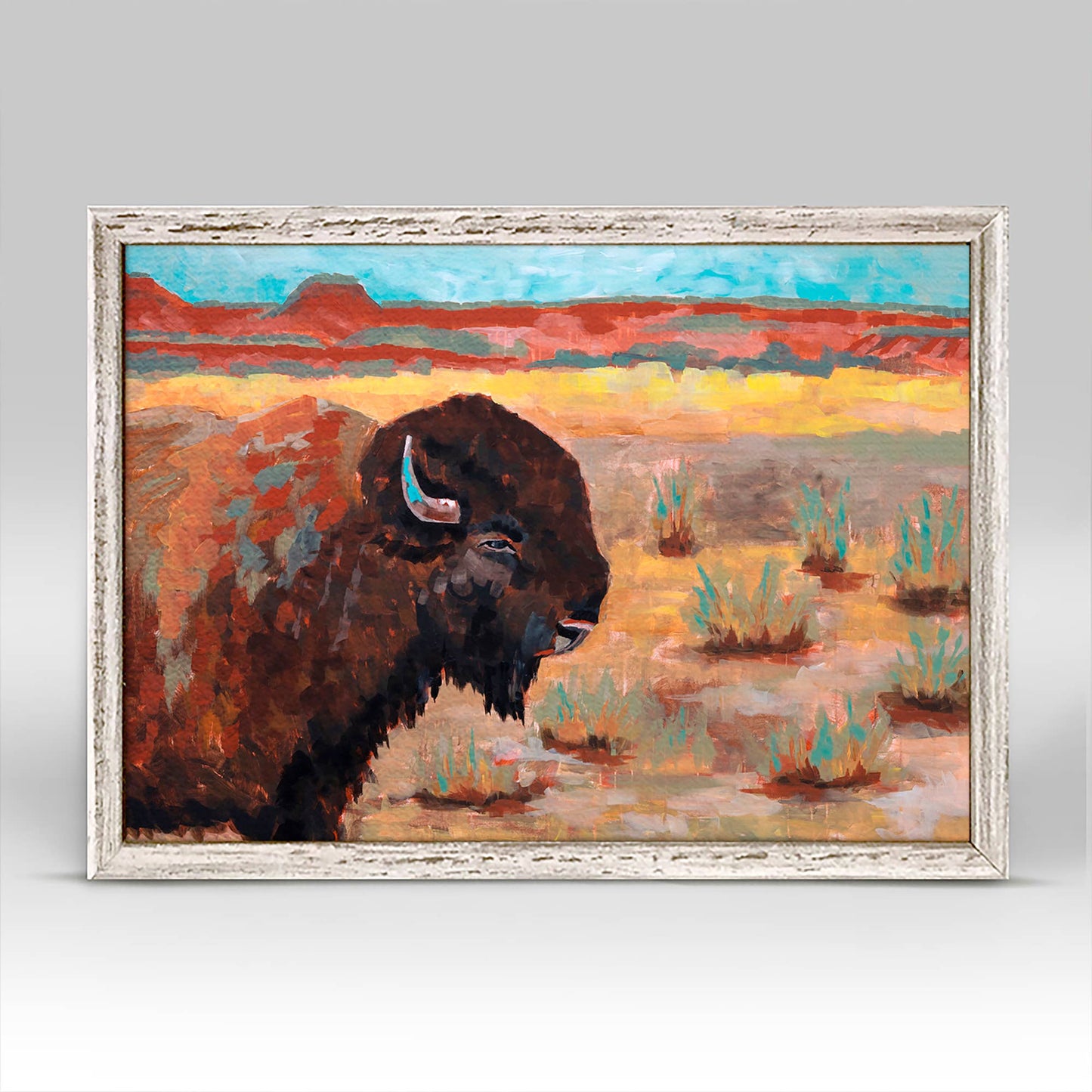 Solitary Grasslands Mini Framed Canvas