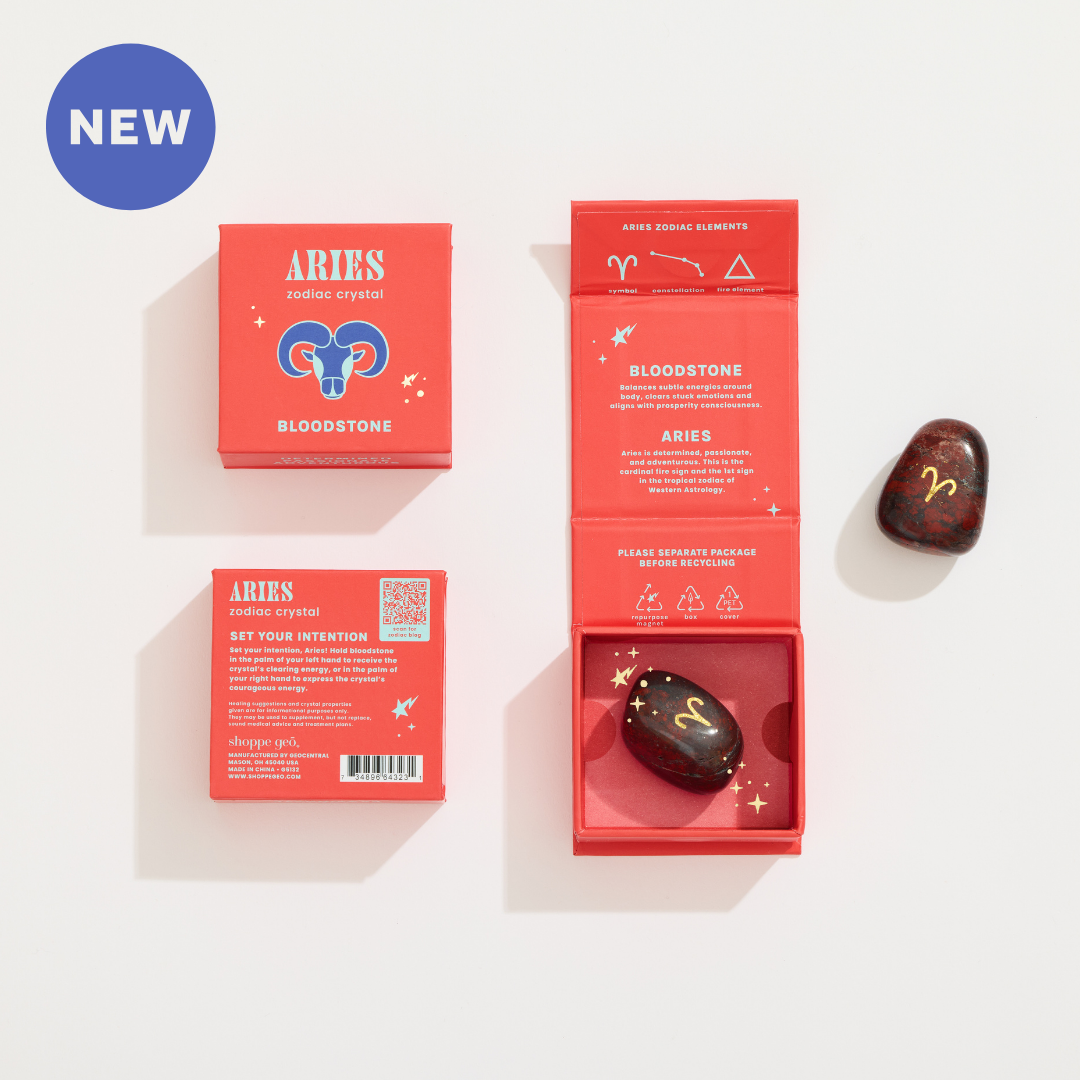 Aries Boxed Zodiac Crystal