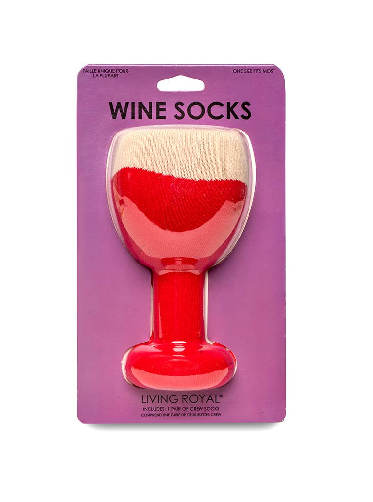 Wine Glass Crew Socks