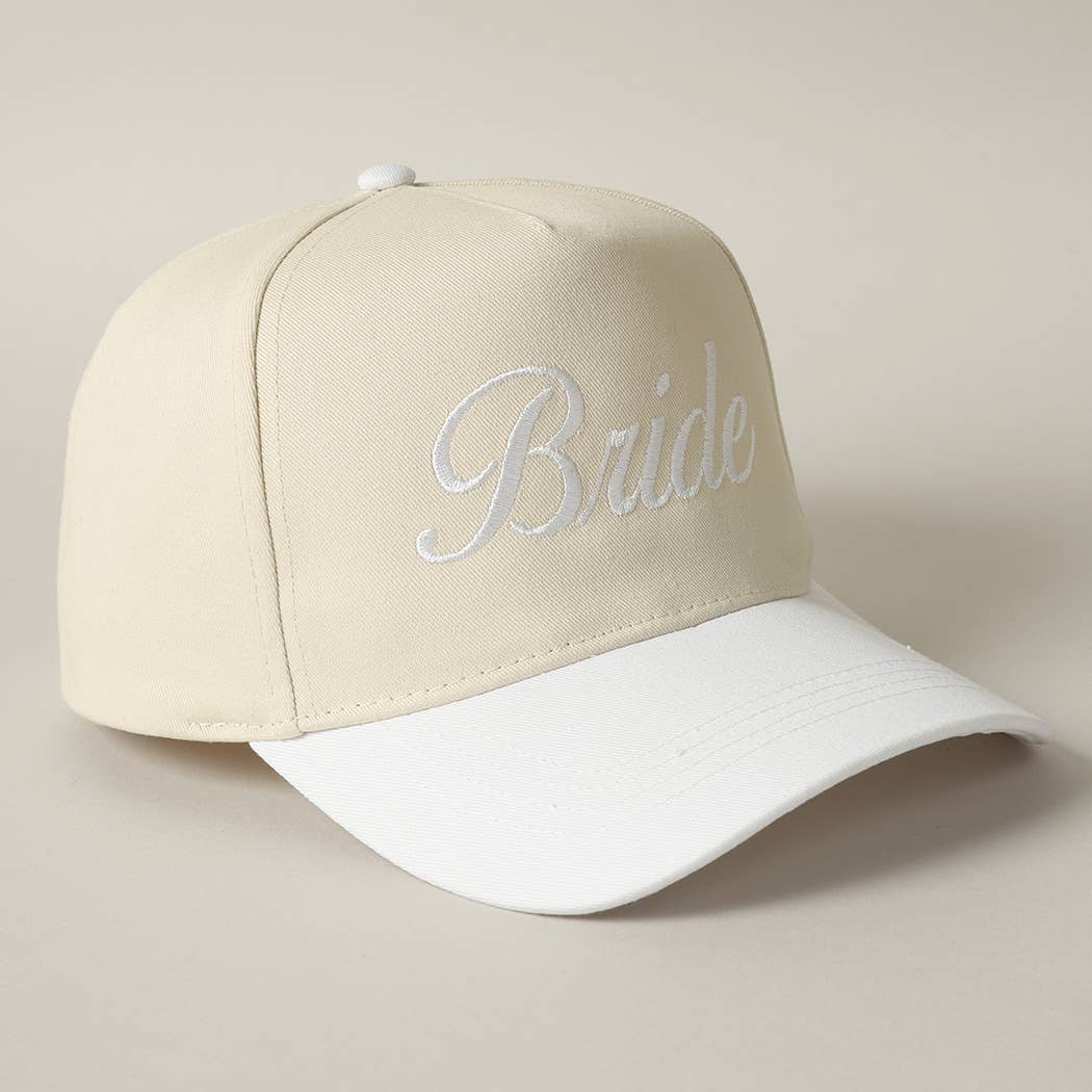 Bride Text Embroidery Two-Tone Trucker Hat