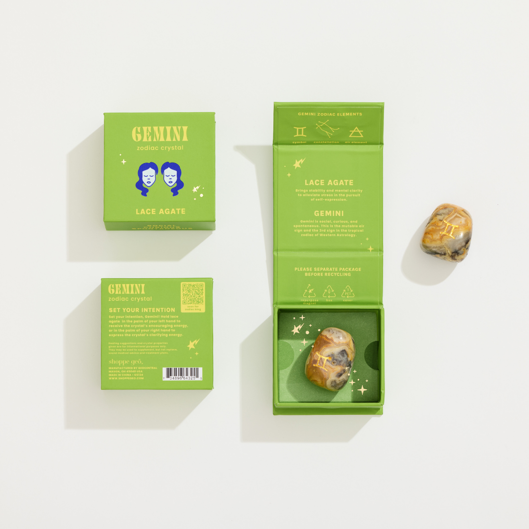 Gemini Boxed Zodiac Crystal