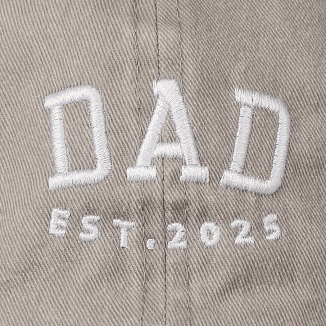 DAD EST.2025 Lettering Embroidery Baseball Cap