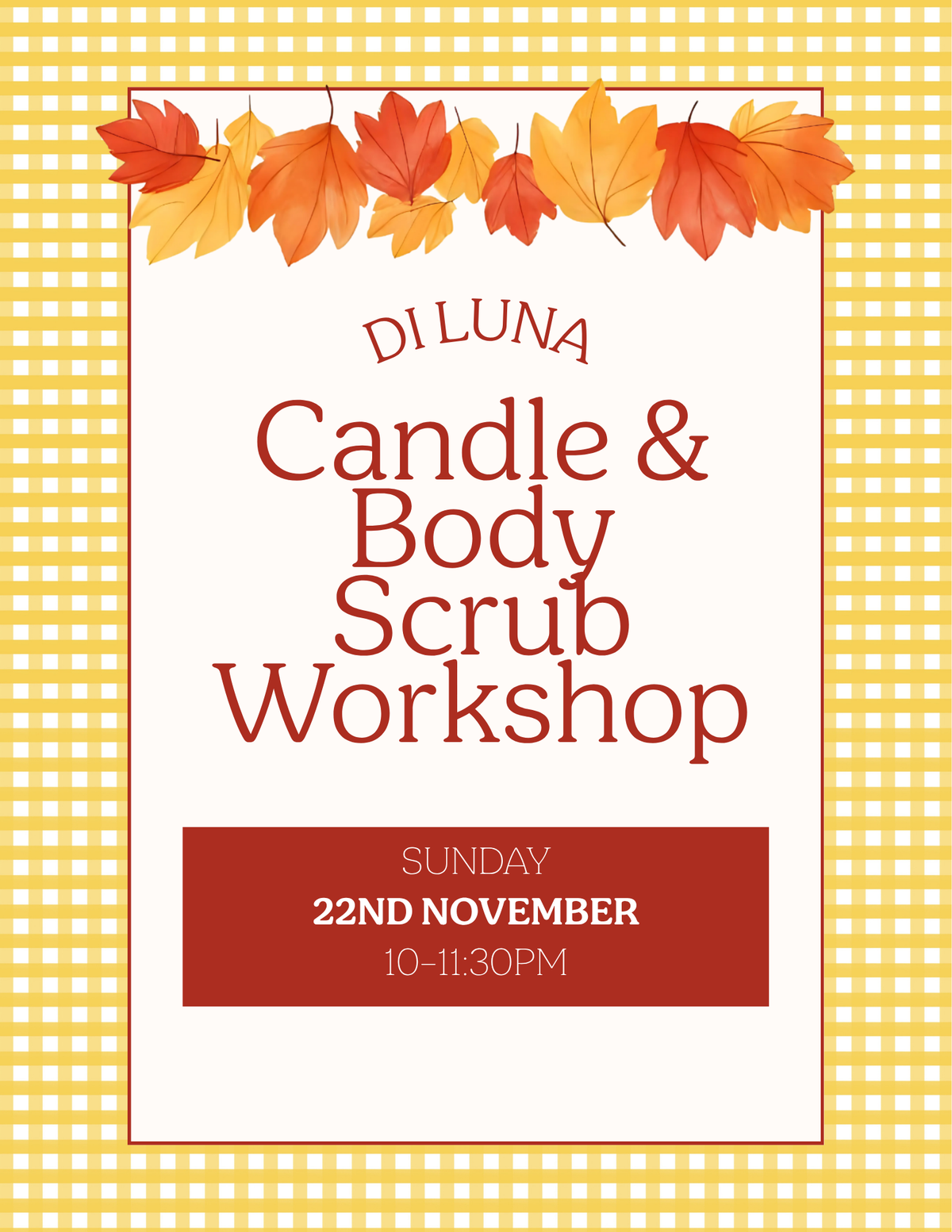 11/22 Candle and Body Scrub