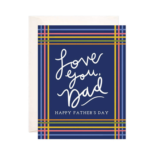 Love Dad Stripes Greeting Card - Father's Day Card