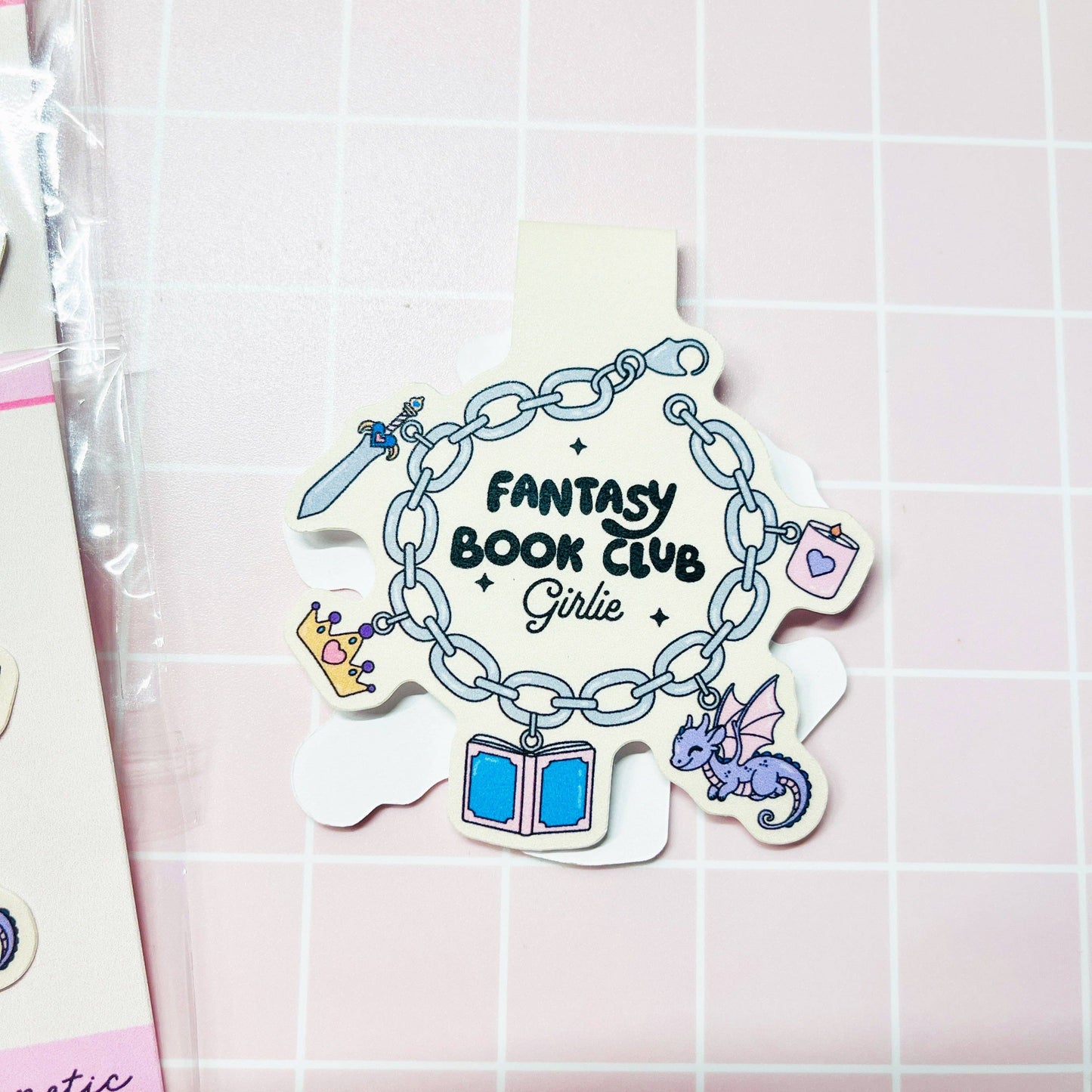 Magnetic Bookmark, Fantasy Book Club Charm Bracelet