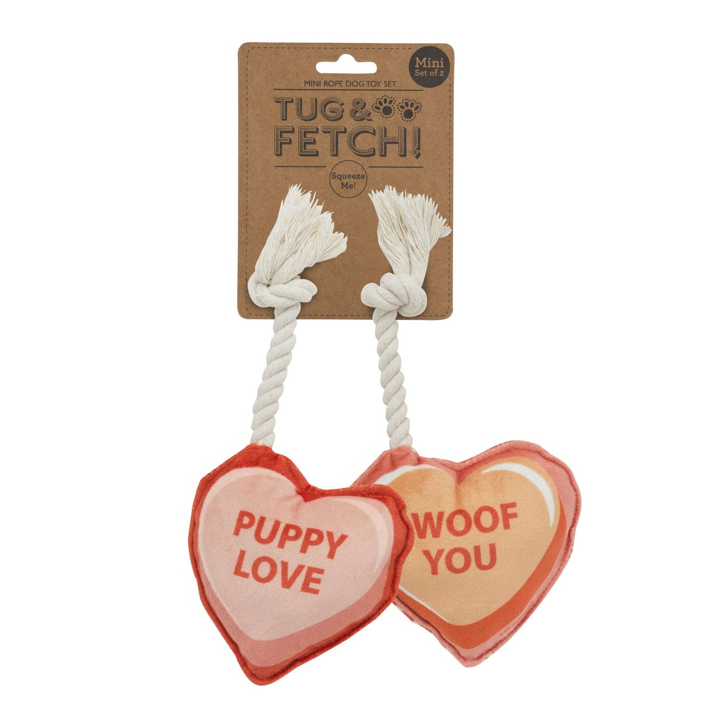 Mini Dog Toy Set | Valentine's Day Hearts