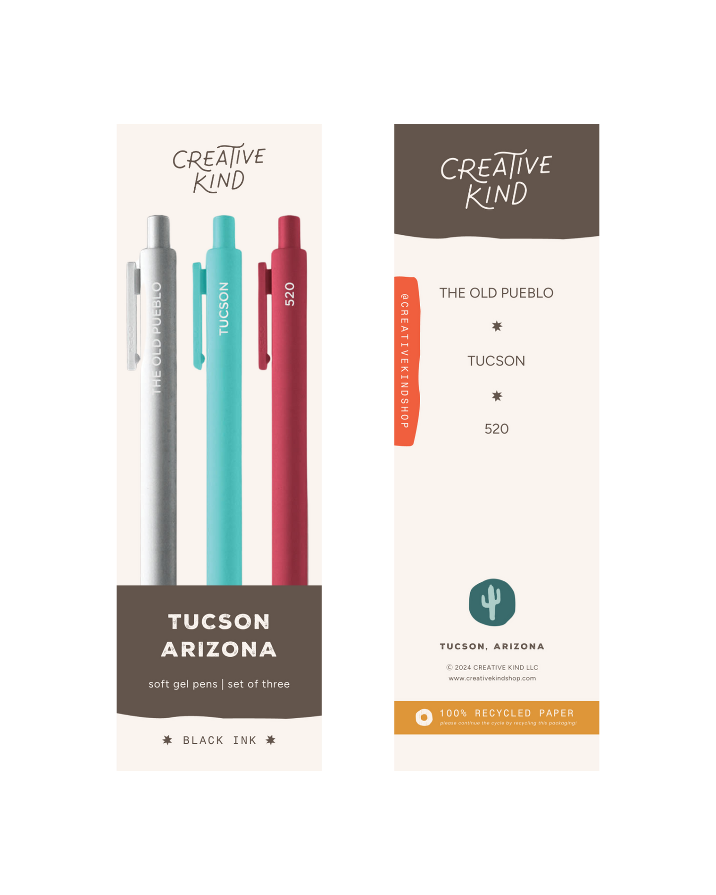 Tucson Arizona Gel Pen Trio