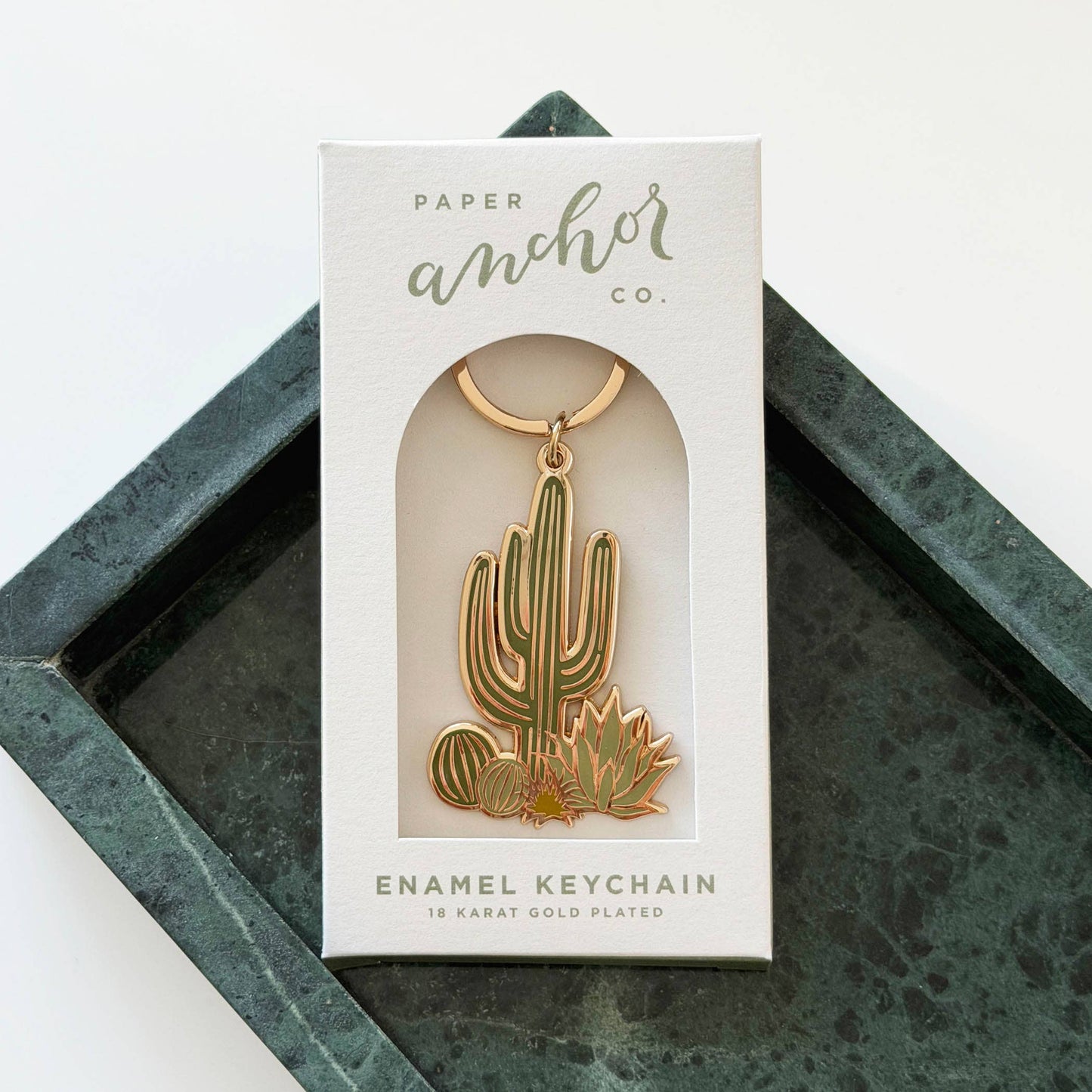 Cactus Cluster Keychain | Summer Gift + Garden Gift