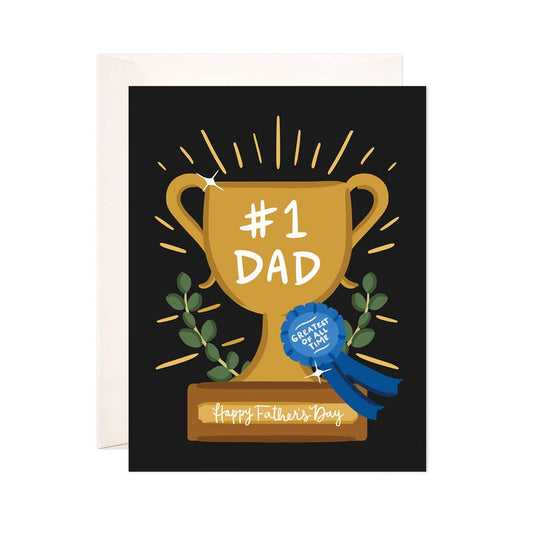 Dad Trophy Greeting Card - Father's Day Card
