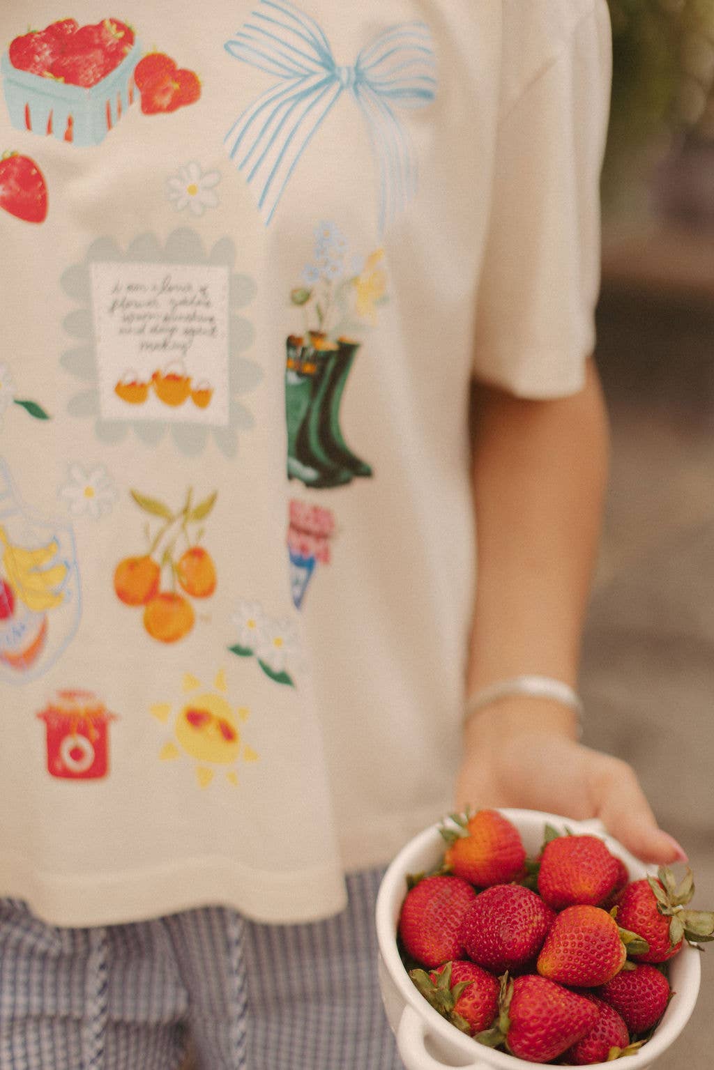 Summer Collage Mid Crop Graphic Tee : 3x