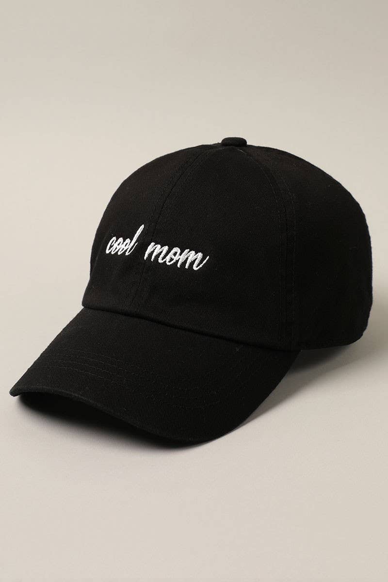 Cool mom Lettering Embroidery Baseball Cap