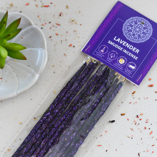 Lavender Smudge Incense Sticks - Plastic Pouch 10 Sticks