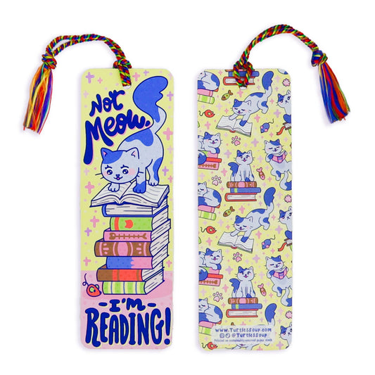 Not Meow I’m Reading Reader Gift Bookmark with Tassel